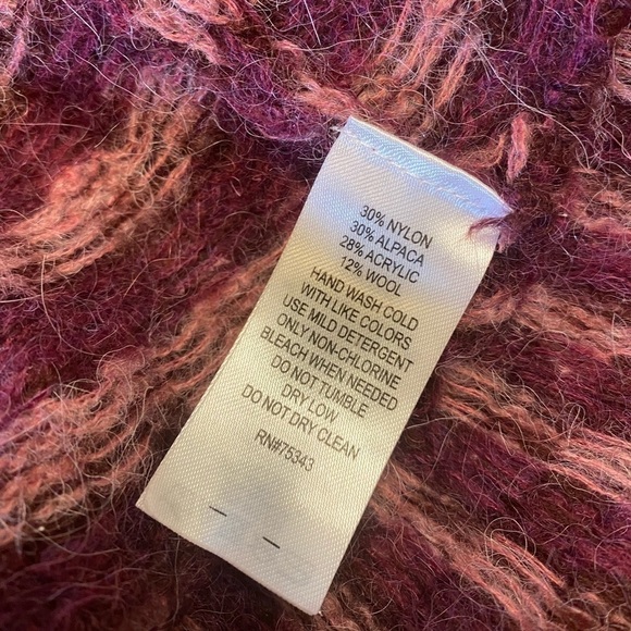 LUCY & Laurel Alpaca Blend Purple Cardigan - Picture 6 of 8